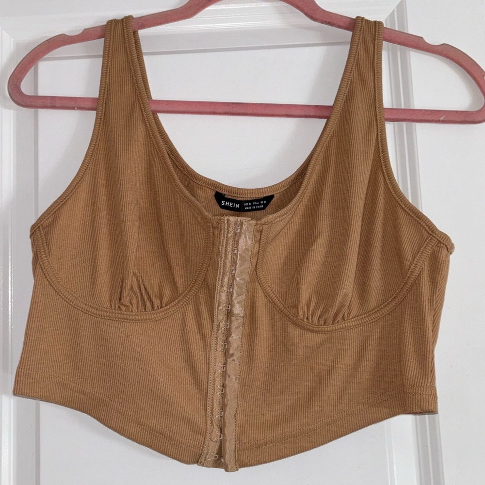 SHEIN cream crop
Top with corset details